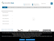 Tablet Screenshot of galeriafarb.pl
